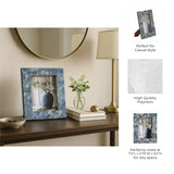 Photo Frame - Blue/Ivory Resin Woven, 5x7 in.