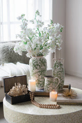 7.5x7.5x14.5" Verdant Whisper Ceramic Vase
