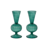 Lana Teal Glass Vase, Set of 2