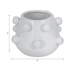 White Glossy Tapered Round Planter