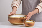 Madera Wood and Gold Large Bowl