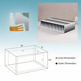 Monochrome Decorative Storage Box with Lid– 10x6x2.5” Coffee Table Organizer
