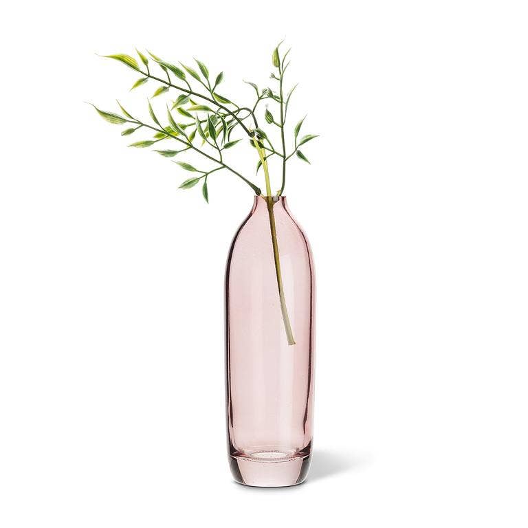 Tall Rose Glass Bud Vase