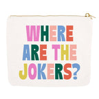 'Where Are the Jokers' Mahjong Card Zipper Pouch
