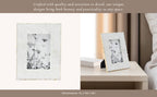 White Marble Jagged Edge Picture Frame, 4x6