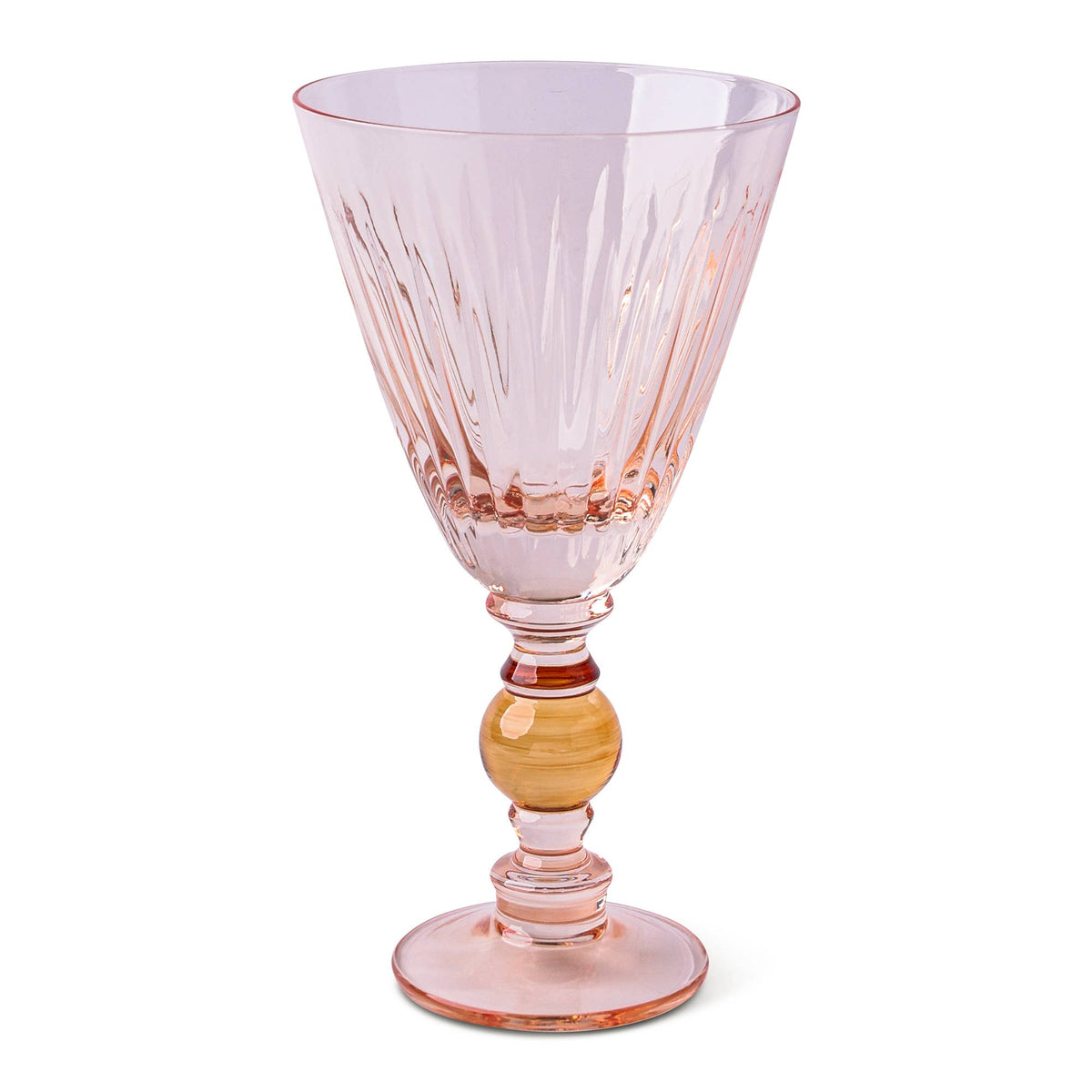 Pink & Orange Two-Tone Wine Glass