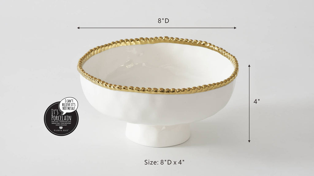Golden Salerno Medium Footed Bowl