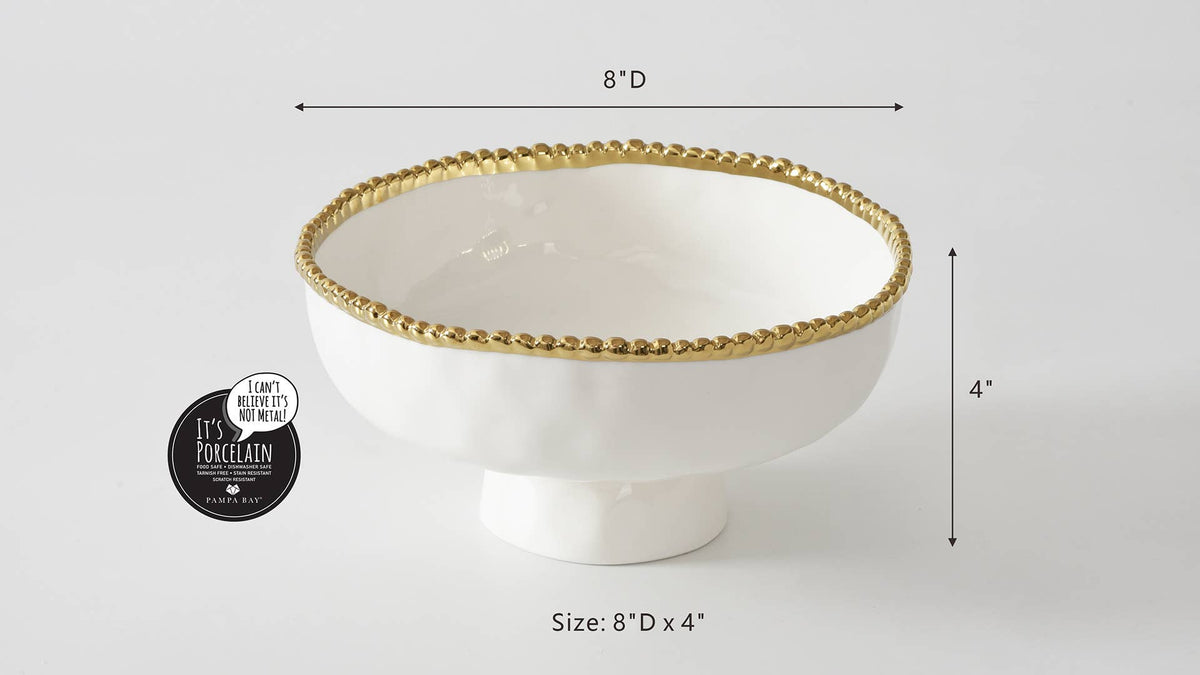 Golden Salerno Medium Footed Bowl