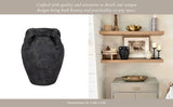 Decorative Vase - Black Pottery Amphora Multi-Handle Jug, 10