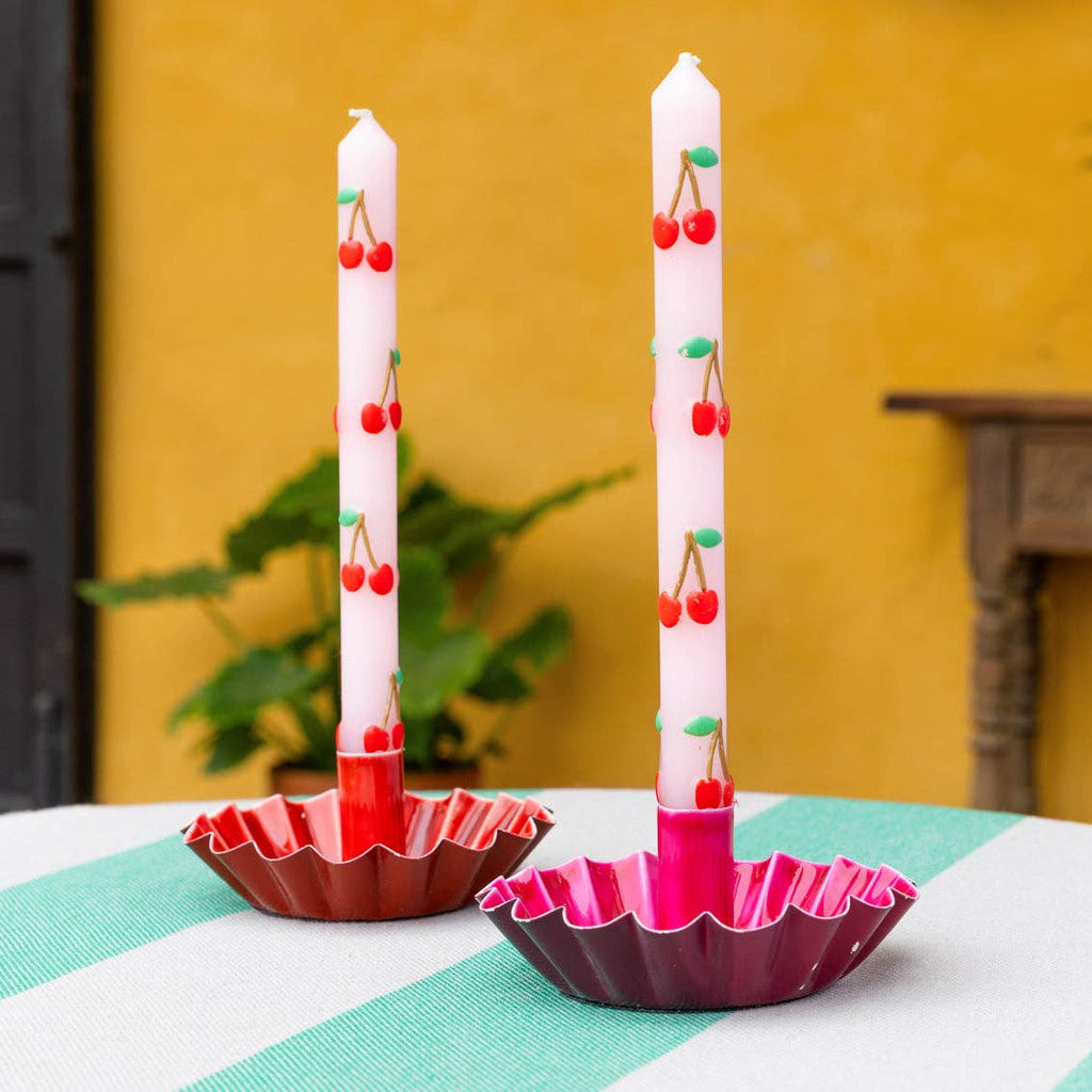 Cherry Dinner Candles, Set of 2
