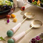 Copenhagen Pink and Jade Salad Servers, Set