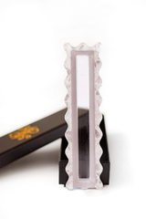 Mauve Terrazzo Scalloped Mezuzah: Mauve/ Terrazzo