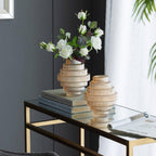 Amber Tiered Glass Vase