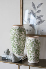 6.5x6.5x11.5" Verdant Whisper Ceramic Vase