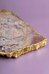 Dazzle Irregular Onyx Cheese Board: Rose Quartz