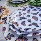 Butterflies Melamine Salad Plates, Set of 4
