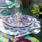 Multicolor Roses Melamine Salad Plates, Set of 4