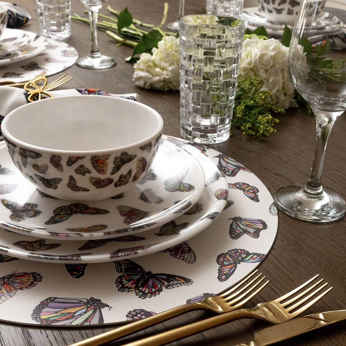 Butterflies Vinyl Placemats, Set of 4