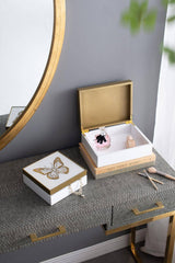 7x7x3" Butterfly Box - White