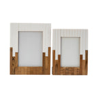White Two-Tone Wood Picture Frame, 4x6