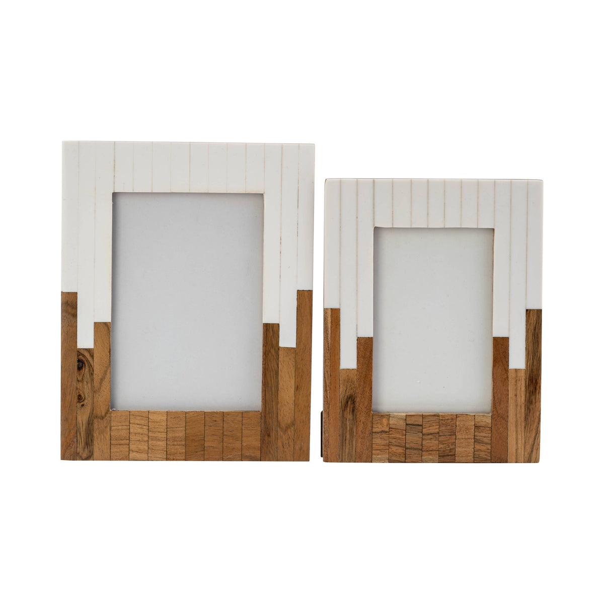 White Two-Tone Wood Picture Frame, 4x6