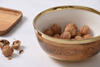 Madera Wood and Gold Large Bowl
