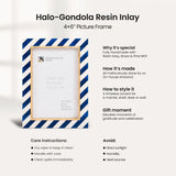 Picture Frame Halo Gondola Resin Inlay Collection, 3 Sizes: 5x7