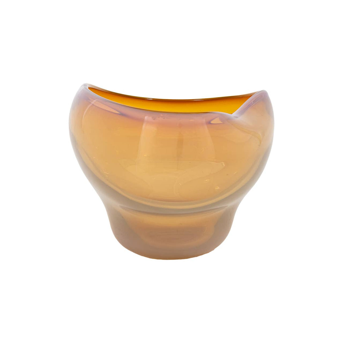 Huxley Amber Art Glass Bowl