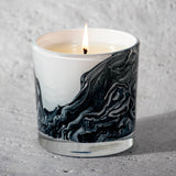 White Sage & Lily 14 oz. Swirl Glass Candle
