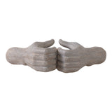 Ceramic Hand Heart Decorative Sculpture - Gold, 5 in.