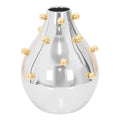 Stainless Steel Vase with Gold Balls, Large