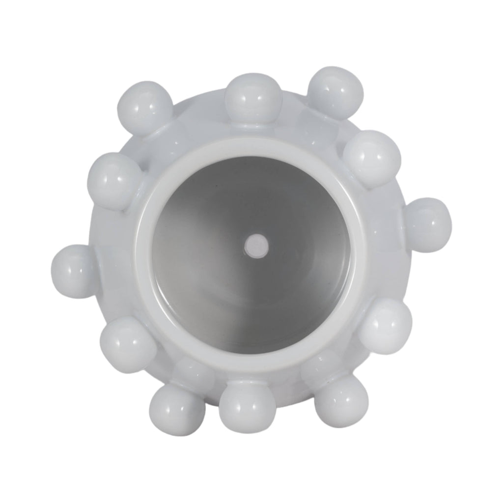 White Glossy Tapered Round Planter