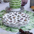 Butterflies Melamine Dinner Plates, Set of 4