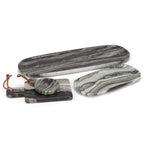 Black Marble Oblong Tray