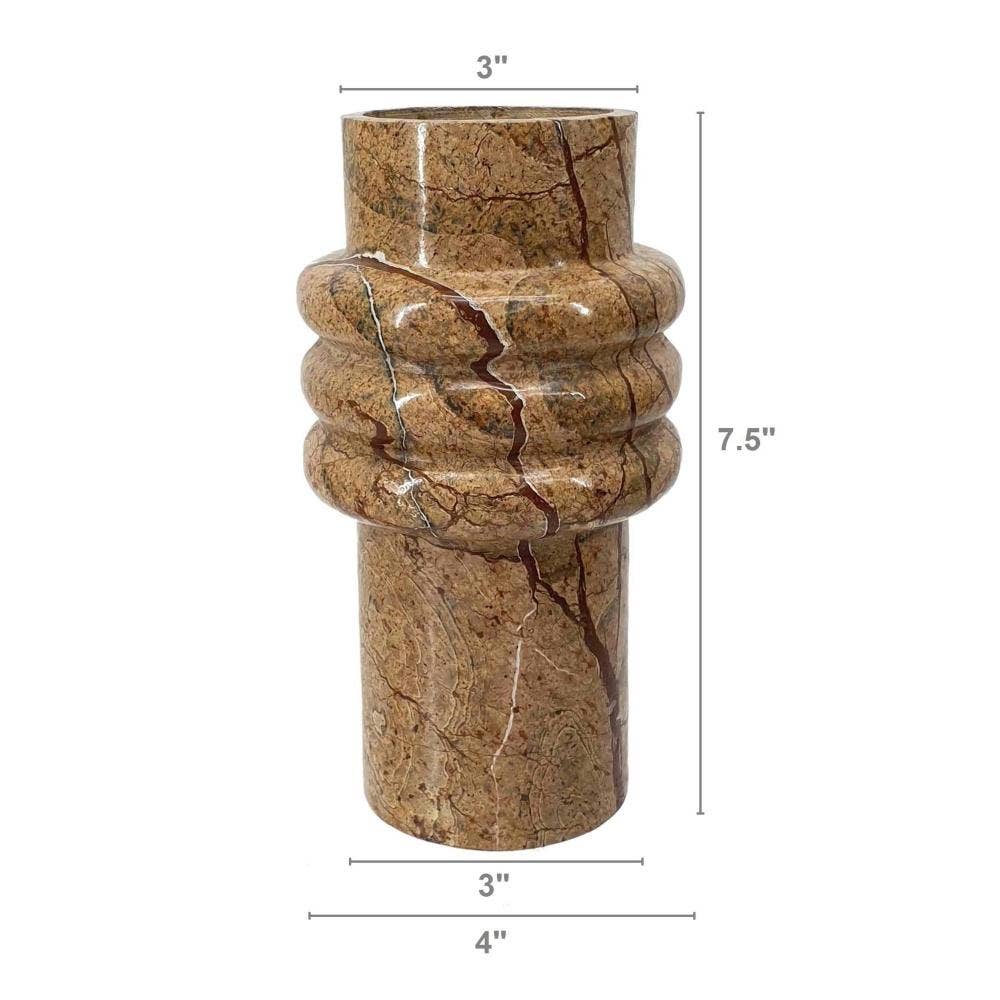 Cream Marble Cylinder Vase