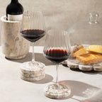 Tasmania Travertine Onyx Coasters, Set of 4