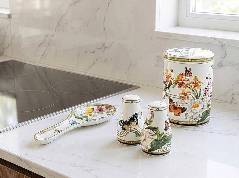 Butterfly Garden Bone China Salt & Pepper Shakers