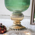 Green and Gold Flower Vase
