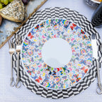 Multicolor Butterflies Melamine Dinner Plates, Set of 4