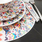 Multicolor Butterflies Vinyl Placemats, Set of 4