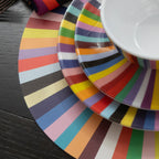 Multicolor Starburst Vinyl Placemats, Set of 4