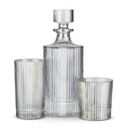 Gray Optic Highball Glasses, Set of 6