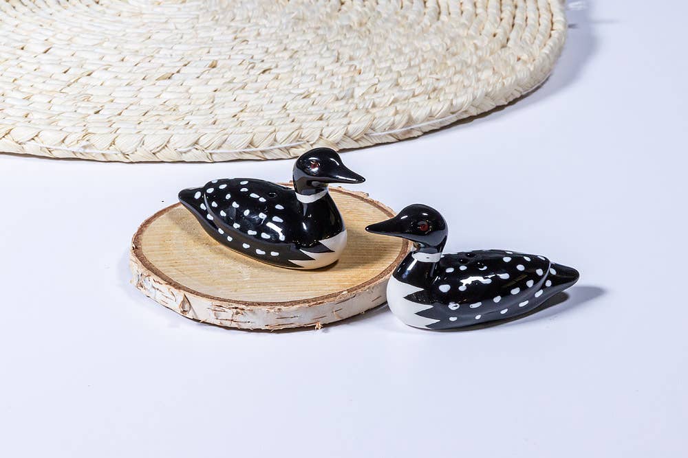 Loon Ceramic Salt & Pepper Shakers