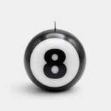 Classic 8-Ball Candle  - 4” Dia., 50 Hr Burn, Black & White