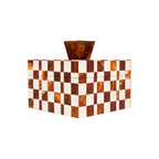 Camiro Brown and White Checkered Box