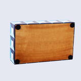 Patisserie Modern Blue Resin Inlay Storage Box ( 7 Sizes ): 8x6x1.5
