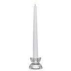 Clear Ridged Glass Candle Holder, Small