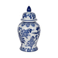 Blue Bird and Flower Lidded Jar