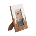 White Two-Tone Wood Picture Frame, 4x6