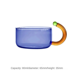 Contrasting Color Blue Kettle & Set of 4 Cups